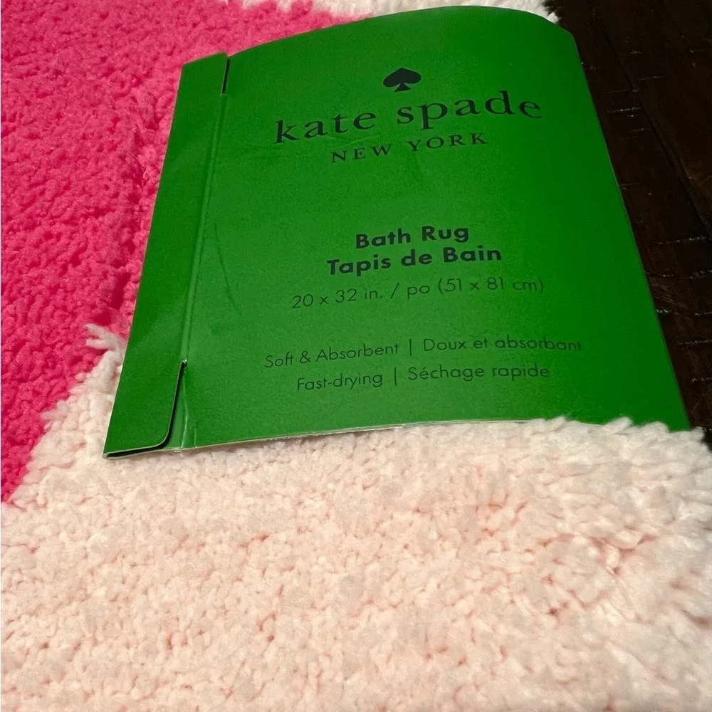Kate Spade New York Hot Pink/Barbie Pink Heart Bath Rug